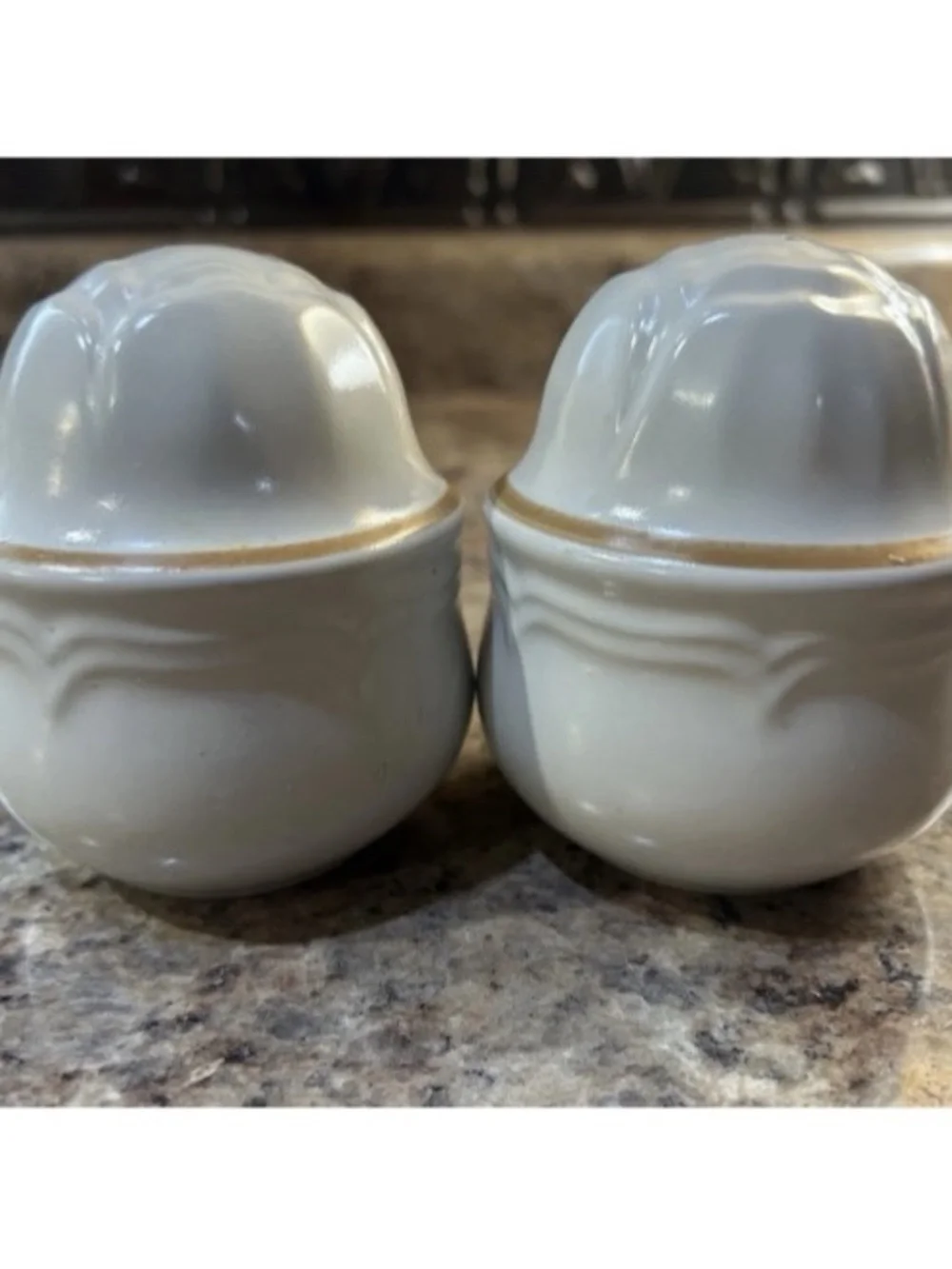 Vintage Cordella Collection Japan Burnet Stoneware Salt & Pepper Shaker Set